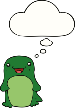 Bir insan tarafından çizilmiş düşünce baloncuklu penguen.