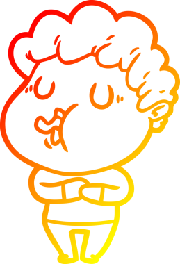 Bir insan tarafından çizilmiş, çizgi film karakteri.