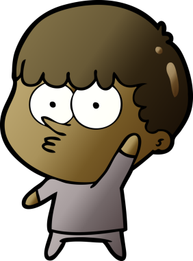 Çizgi film meraklısı çocuk bir insan tarafından çiziliyor.