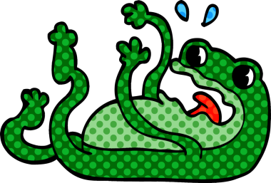 Bir insan tarafından çizilmiş karalama kurbağası.