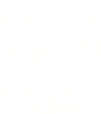 Bir insan tarafından çizilmiş şirin kedi tebeşiri.