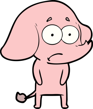 bir insan tarafından çizilmiş belirsiz bir fil.