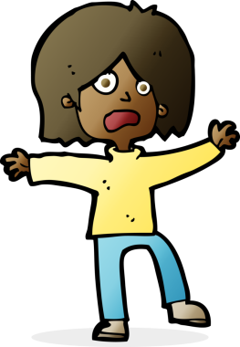 Bir insan tarafından çizilmiş mutsuz bir çizgi film.