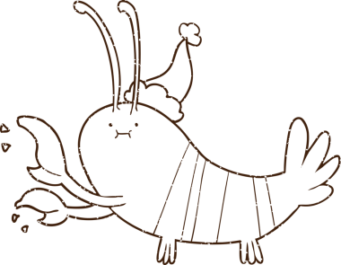 Bir insan tarafından çizilmiş Noel Istakozu Kömür Çizimi