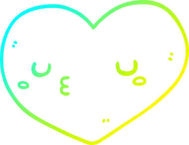 Bir insan tarafından çizilmiş bir aşk karikatürü çizimi.