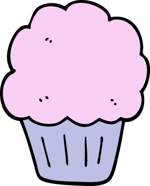 Bir insan tarafından çizilmiş bir kek.