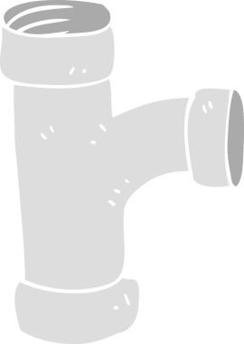 Bir insan tarafından çizilen borunun düz renk çizimi