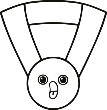 Bir insan tarafından çizilmiş altın madalyanın çizgi çizimi.