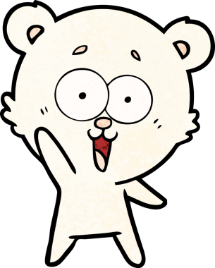 Bir insan tarafından çizilmiş oyuncak ayı karikatürü.