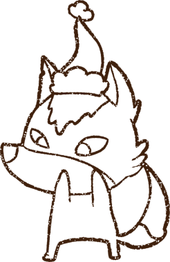 Bir insan tarafından çizilmiş Noel Köpeği Kömürü