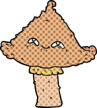 Bir insan tarafından çizilmiş bir mantar.