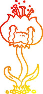 Bir insan tarafından çizilmiş ağlayan bir karikatür çizimi.