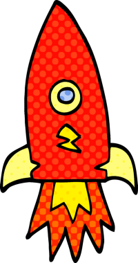 bir insan tarafından çizilmiş karalama uzay roketi