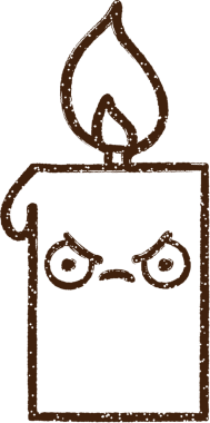 Kızgın Mum Kömürü Bir insan tarafından çizilmiş