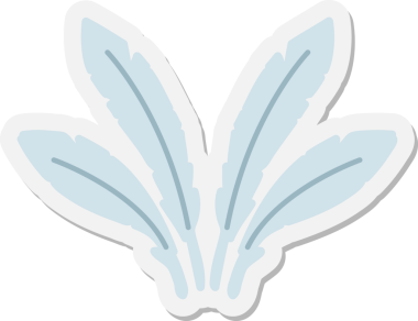 Bir insan tarafından çizilmiş kuş tüyü çıkartması.