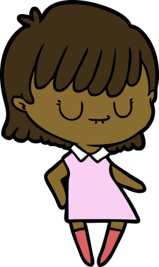 Bir insan tarafından çizilmiş karikatür kadın.