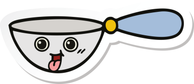 Bir insan tarafından çizilmiş sevimli bir çizgi filmin çıkartması.