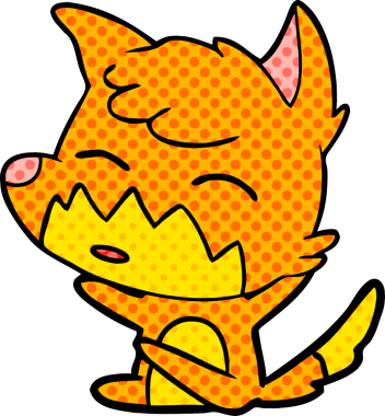 bir insan tarafından çizilmiş tilki çizgi filmi