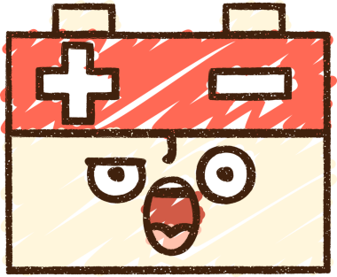 Bir insan tarafından çizilmiş pil tebeşiri.