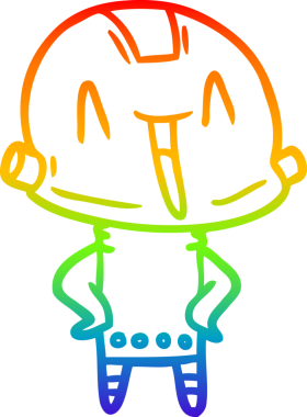 gökkuşağı gradyan çizgisi bir insan tarafından çizilmiş robot çizgi