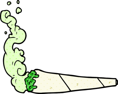 bir insan tarafından çizilmiş marihuana eklem karikatürü