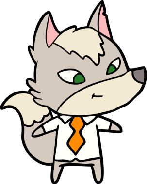 Bir insan tarafından çizilmiş dost canlısı bir kurt yönetmeni.