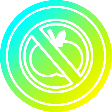 Bir insan tarafından çizilmiş sağlıklı yiyecek dairesel simgesi yok.