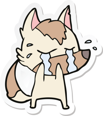 Bir insan tarafından çizilmiş bir karikatür çıkartması.