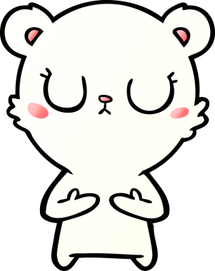 Bir insan tarafından çizilmiş kutup ayısı karikatürü