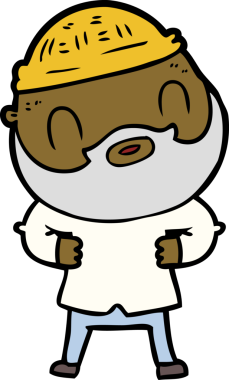 Bir insan tarafından çizilmiş sakallı bir adam.