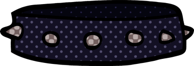 Bir insan tarafından çizilmiş karalama, çivili köpek tasması.