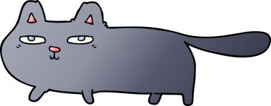 Bir insan tarafından çizilmiş sinsi bir kedi.