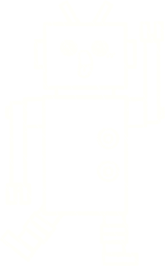 Bir insan tarafından çizilen robot tebeşiri.