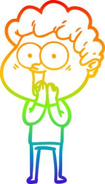 Bir insan tarafından çizilmiş mutlu bir adamın çizgi çizimi.