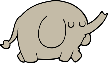 Bir insan tarafından çizilmiş bir fil.