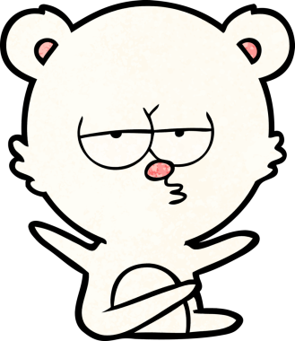 Bir insan tarafından çizilmiş kutup ayısı karikatürü