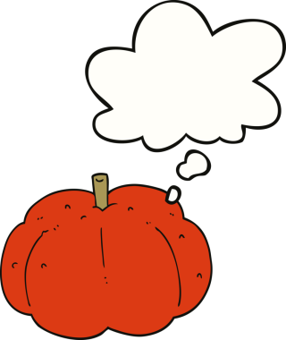 Bir insan tarafından çizilmiş balkabağı.