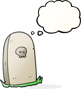 Bir insan tarafından çizilmiş serbest çizim baloncuk karikatür mezarı