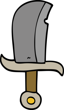 Bir insan tarafından çizilmiş karalama hançeri.