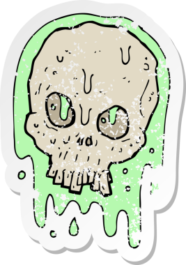 Bir insan tarafından çizilmiş yapışkan bir karikatürün gerilimli yapıştırması.