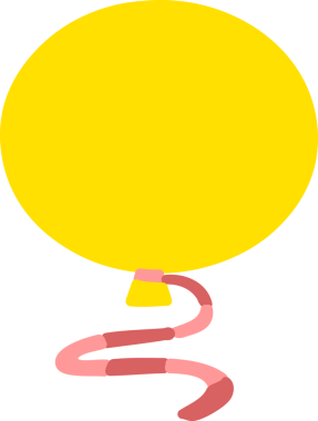 Bir insan tarafından çizilen mutlu balon.