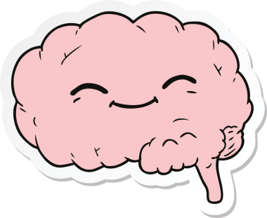 Bir insan tarafından çizilmiş karikatür beyninin çıkartması.