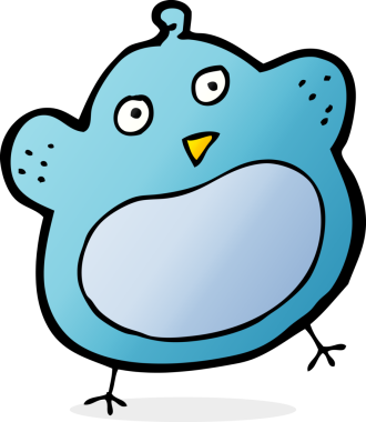 Bir insan tarafından çizilmiş şişman bir kuş.