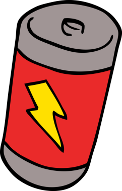 Bir insan tarafından çizilmiş karalama bataryası.