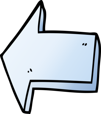 Bir insan tarafından çizilmiş karalama işaretli ok