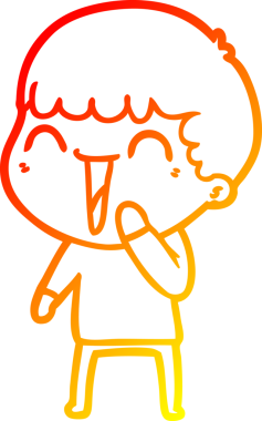 Bir insan tarafından çizilmiş mutlu bir adamın çizgi çizimi.