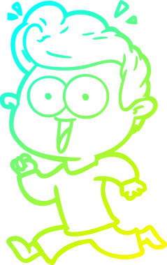 Bir insan tarafından çizilmiş soğuk çizgi çizgi film karakteri.