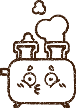 Bir insan tarafından çizilmiş tost makinesi kömürü.