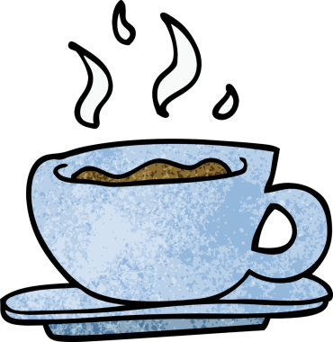 Bir insan tarafından çizilmiş karalama kahve fincanı.