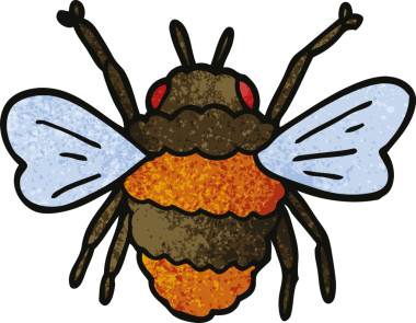 Bir insan tarafından çizilmiş karalama arısı.